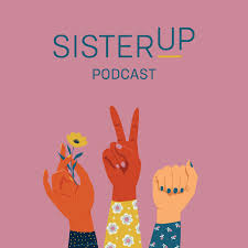 sister up podcast logo with hands